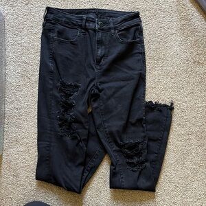 American Eagle Black High Rise Jeggings